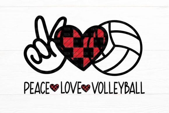 Peace Love Volleyball SVG: Graphics for Crafts